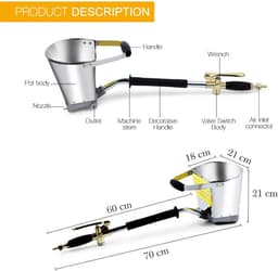 Multifunctional Mortar Sprayer, Cement, Mortar, Gun, Funnel Gun, Plaster, Gun, Spray Gun, Paint Gun with 4 Nozzles - ShopVlot — thumbnail 5