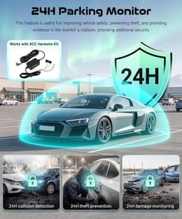 Dashcam 4K met GPS - dubbele camera auto - 3,16 inch scherm - levendige beelden dag en nacht - ShopVlot — thumbnail 2