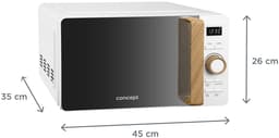 Concept MT4420WH magnetron Aanrecht Solo-magnetron 20 l 800 W Wit — thumbnail 2