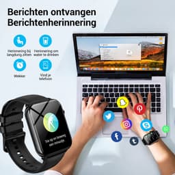 Blackview Watch - R30MAX - Smartwatch - Stappenteller - Slaapmonitor - Saturatiemeter - Compatibel met alle smartphones - Activiteitentracker - Dames en heren - Zwart — thumbnail 4