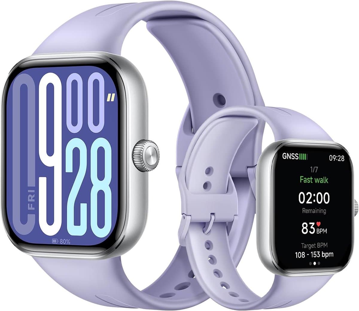 Xiaomi Redmi Watch 5 Paars | Smartwatch en fitnesstracker | 2.07 inch AMOLED display | 24 dagen batterij | 150 plus sportmodi sportmodi | 5ATM waterbestendig | Gezondheidsmeting — afbeelding 1