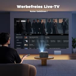 SnelShoppen - 4K Projector Met 800+ Apps voor Netflix, Browser & Live TV | AI Auto Setup & CEC Besturing | Full HD 1080P 1300 ANSI Lisowod Slimme Proj — thumbnail 3