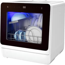 Lìon® Mini Vaatwasser - Afwasmachine - Vrijstaande Vaatwasser - Wit - 43cm x 43cm x 46cm — thumbnail 1