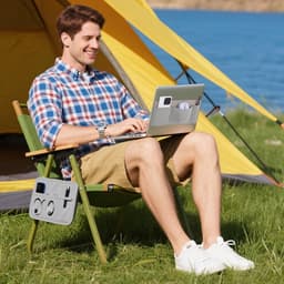 Externe harde schijf houder - Opbergtas laptop - Mobiel werken - Sterke zelfklevende bevestiging - 27 x 13 cm - Grijs — thumbnail 3
