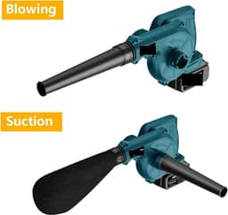 Luchtblazer Zuiger - Tuinblower Stofzuiger - Tuin en Werkplaats Reinigen - 2-in-1 Blazen en Zuigen - 880W - Zwart — thumbnail 4