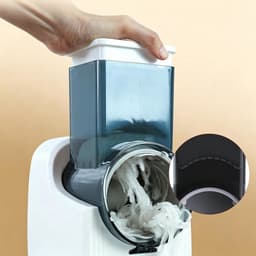 Elektrische Rasp - Keuken Snijmachine - Maaltijdvoorbereiding - 3 Verwisselbare Kegels - 15x18x15 cm - Wit — thumbnail 2