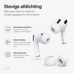 Oordopjes Voor AirPods Pro - 5 Paar - S - AirPods Pro Ear Tips Vervanging - AirPods Pro Gen 1 en 2 - Wit — thumbnail 4