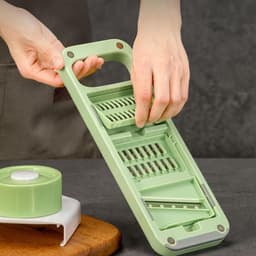 Groentenhakker Rasp - Keuken Snijder - Maaltijden Bereiden - Schokabsorberend Ontwerp - 30.1 x 12.3 x 7.7 cm - Groen — thumbnail 3