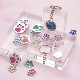 Set van 20 glitterende katten- en hondenpoot hangers voor het maken van DIY sieraden, ideaal als geluksbrenger en decoratieve accessoires — thumbnail 5