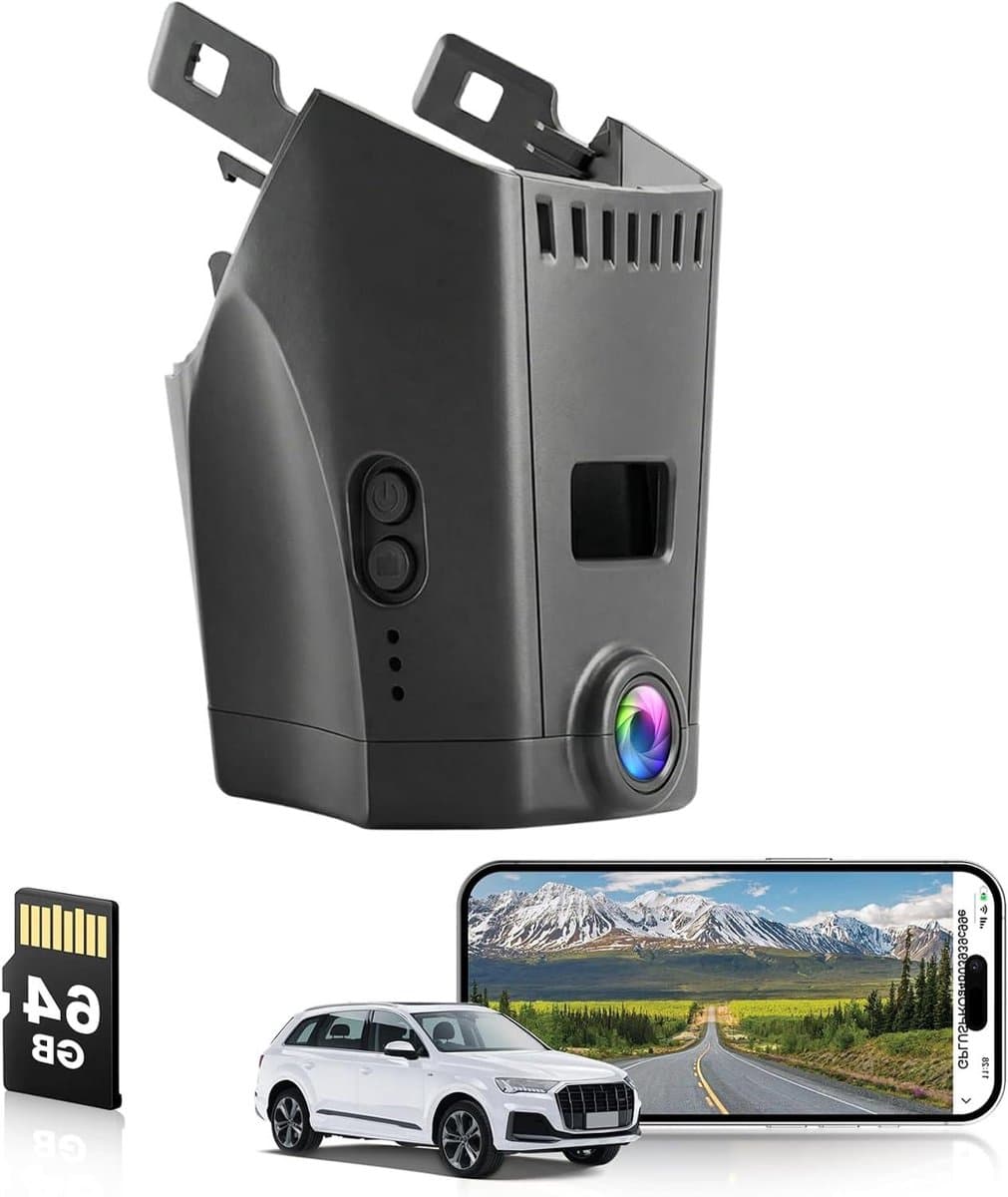 Auto Dashcam - Autocamera DVR - Wegincidenten Vastleggen - 4K Ultra HD Resolutie - 64GB Geheugenkaart - Zwart — afbeelding 1