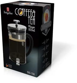 Merkloos Koffie & Theepot 800ml - Stijlvol Glas met RVS — thumbnail 3
