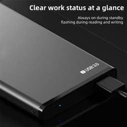 Externe Harde Schijf - Mobiele Opslag - Bestanden Opslaan - Supersnelle USB 3.0 - Tot 2 TB - Zwart — thumbnail 3