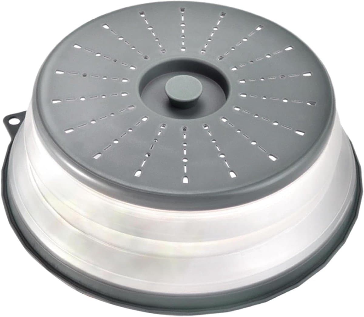 Magnetron Deksel - Magnetronhoes Spatdeksel - Magnetron Schoonhouden - Opvouwbaar Ontwerp - 28.5 x 27.5 cm - Grijs — afbeelding 1