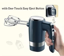 Keukenmixer Handmixer - Mixer Bakken - Beslag Maken - 10 Snelheden Turbo - 180 Watt - Donkergroen — thumbnail 3