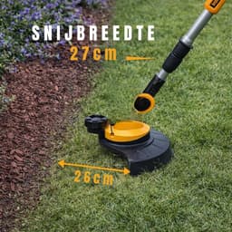 QORA® Kantenmaaier - Grasmaaier - Accugrasmaaier - Oranje/Zwart - 100cm x 10cm x 10cm — thumbnail 3