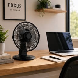 Celestul Tafelventilator 30 cm – Ventilator Zwart – 3 Snelheden – 90° Oscillatie – Verstelbare Kantelhoek – Stille Ventilator – Metalen Bladen – Bureauventilator — thumbnail 5