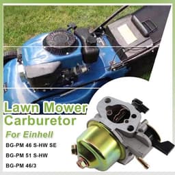 Carburateurset voor Einhell BG-PM 46 S-HW - Afdichtingsset - Brandstoffilter - Brandstofslang - Clips - Inclusief kaars - Grasmaaier Carburateur — thumbnail 2