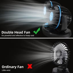 Solidchoice - Dubbelzijdige Auto Ventilator met 360 Graden Rotatie — thumbnail 2