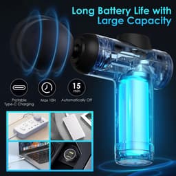 Massage Gun – 99 Snelheden – 8 Massagekoppen – LCD Touchscreen – Stil <35 dB – Tot 12 Uur Gebruiksduur — thumbnail 4
