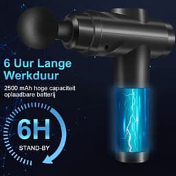 Lìon® Massagengun - Massage Pistool - Massage Gun - Zwart - 10cm x 10cm x 10cm — thumbnail 3