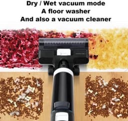LIECTROUX - Steelstofzuiger - Nat/droog stofzuiger - Zelfrijdende reiniging - Slim wassen voor thuis - Multi Surface Floor - Zelfdrogend - Zwart en wit — thumbnail 3