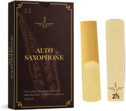 2.5 Alt Saxofoon Rietjes – Set van 10 – Rieten voor Altsaxofoon – Sterkte 2.5 – Natuurlijk Bamboe — thumbnail 4