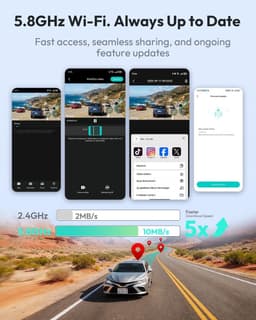 Dashcam - Dual Lens - 4K Voor en 1080P Achter - Nachtzicht en Spraakbesturing - Voor Auto's — thumbnail 5