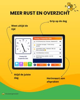 KruiszorgConnect Dagwijzer - Dementieklok met Agenda, Beeldbellen en BeheerApp - 10,1 inch — thumbnail 4