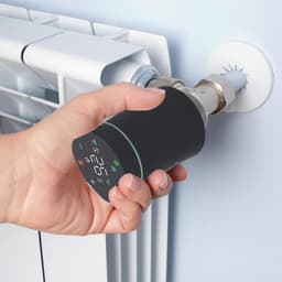 Slimme Radiatorthermostaat - Thermostatiekraan Verwarmingskraan - Energie Besparen - App en Spraakbesturing - 5°C-45°C - Zwart — thumbnail 4
