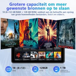 SnelShoppen - 10 Inch Android 15 Tablet met 18GB RAM, 128GB ROM, 1TB Uitbreidbaar, Octa-Core, Dual Camera, 6000mAh, 2.4G+5G WiFi, GPS, Widevine L1, Vo — thumbnail 5