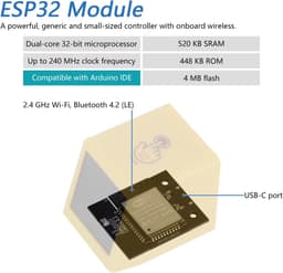 Freenove Bitcoin Miner Solo Lottery Miner Mini ESP32 TV, 1.54" Display 240x240 Pixel IPS Screen, Dual-core 32-bit - ShopVlot — thumbnail 5