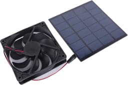 Zonnepaneel Ventilator - Draagbare Ventilator Solar - Buiten Ventileren - Laag Geluidsniveau - 5W - Zwart — thumbnail 5
