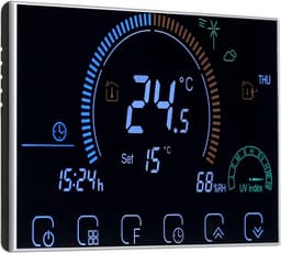 Slimme Thermostaat - Verwarmingsthermostaat WiFi - Comfortabel Wonen - Programmeerbaar met 6 Periodes - 05°C Nauwkeurigheid - Grijs — thumbnail 3