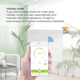 Slimme Radiator Thermostaat - Verwarming Ventiel - Energie Besparen - App Bediening - M30 x 1.5 - Wit — thumbnail 3