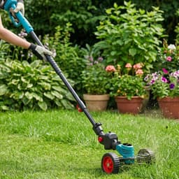ONEVAN Elektrische Bosmaaier - 3-in-1 Accu Grastrimmer - 200 m/s Bladblazer - Met 2x Accu's - Lichtgewicht - Voor terras, gazon, bladeren en stof — thumbnail 5