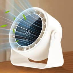 Bureauventilator Stil - Tafelventilator Draadloos - Persoonlijke Koeling - 100 Snelheden - 17.7 cm Breed - Wit — thumbnail 4