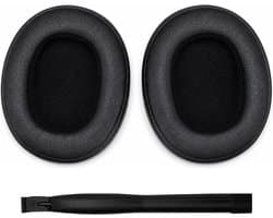 Set Oorkussens voor Skullcandy Koptelefoon - Crusher Oorkussen - Crusher Wireless/Crusher Evo/Crusher ANC/Crusher 360/Hesh 3/Hesh Evo/Hesh ANC/Venue Wireless - Kunstleer met Traagschuim - Zwart