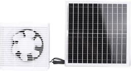 Zonnepaneel Ventilator - Afzuigventilator - Luchtcirculatie Verbeteren - IP67 Waterdicht - 20W Vermogen - Zwart — thumbnail 1