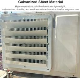 Airco Buitenunit Deflector - Warmteafvoer Schild - Optimaliseer Airco Prestaties - 45 Graden Luchtstroom - 2 mm Rand - Grijs — thumbnail 5