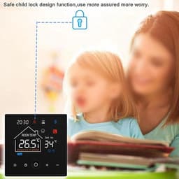 Slimme Thermostaat - Digitale Kamerthermostaat - Energie Besparen - App Bediening - 86x86x24mm - Zwart — thumbnail 4