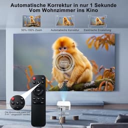SnelShoppen - Draagbare 1080P Projector met 4K Ondersteuning, WiFi 6, Bluetooth 5.4, Elektronische Focus & Auto Correctie voor Feesten, Camping, Thuis — thumbnail 5