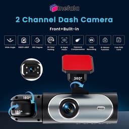 SnelShoppen - Dash Cam 1080P FHD met 64GB Kaart, Mini Auto Camera met APP, 2 Voor- en Interieurcamera's, G-Sensor, Nachtzicht, Parkeermonitor, Loopopn — thumbnail 5