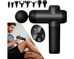 Massagepistool - Spiermassagepistool - Handmatig Elektrisch Massageapparaat - Met 99 Versnellingen En 8 Verwisselbare Koppen