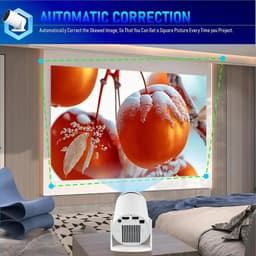SnelShoppen - Miniprojector 4K Draagbare Projector met Android 14, WiFi 6, Bluetooth 5.4, 130'' Scherm, 180 Graden Rotatie, Automatische Keystone - Th — thumbnail 4