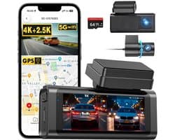 JCP® Draadloze Dashcam - Draadloos CarPlay-Scherm - Dashcam met CarPlay - Zwart - 4cm x 9cm x 6cm