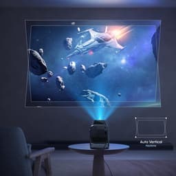 SnelShoppen - 1080P Full HD Mini Beamer Projector 4K 300ANSI Android 13 12000 Lumen WiFi 6 Bluetooth Trapeziumcorrectie USB HDMI voor Thuis Theater en — thumbnail 5