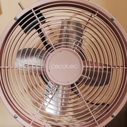Tafelventilator 20,3 cm Retro met 2 Snelheden – 25W – Stabiele Basis – Roze — thumbnail 5