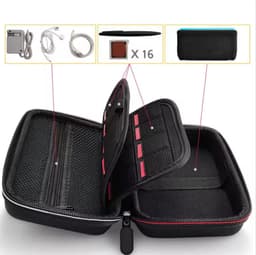 Luxe Aero-case Etui Hoes geschikt voor Nintendo New 3DS XL - 3DS XL - 2DS XL - DSi XL - Zwart-Nylon — thumbnail 2