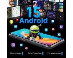 Smartphone Zwart - 128 GB Opslag - 4 GB RAM Geheugen - 6.67 Inch LCD Scherm - Android 15 Telefoon