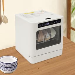 Tafelvaatwasser - Compacte afwasser - Snel servies reinigen - 4 programma's - 43 x 39 x 46 cm - Wit — thumbnail 5